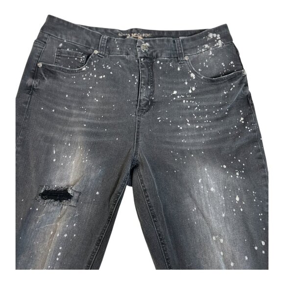 Melissa McCarthy Seven7 Pencil Distressed Black Jeans Women's Size 18W Slimming - Picture 3 of 12